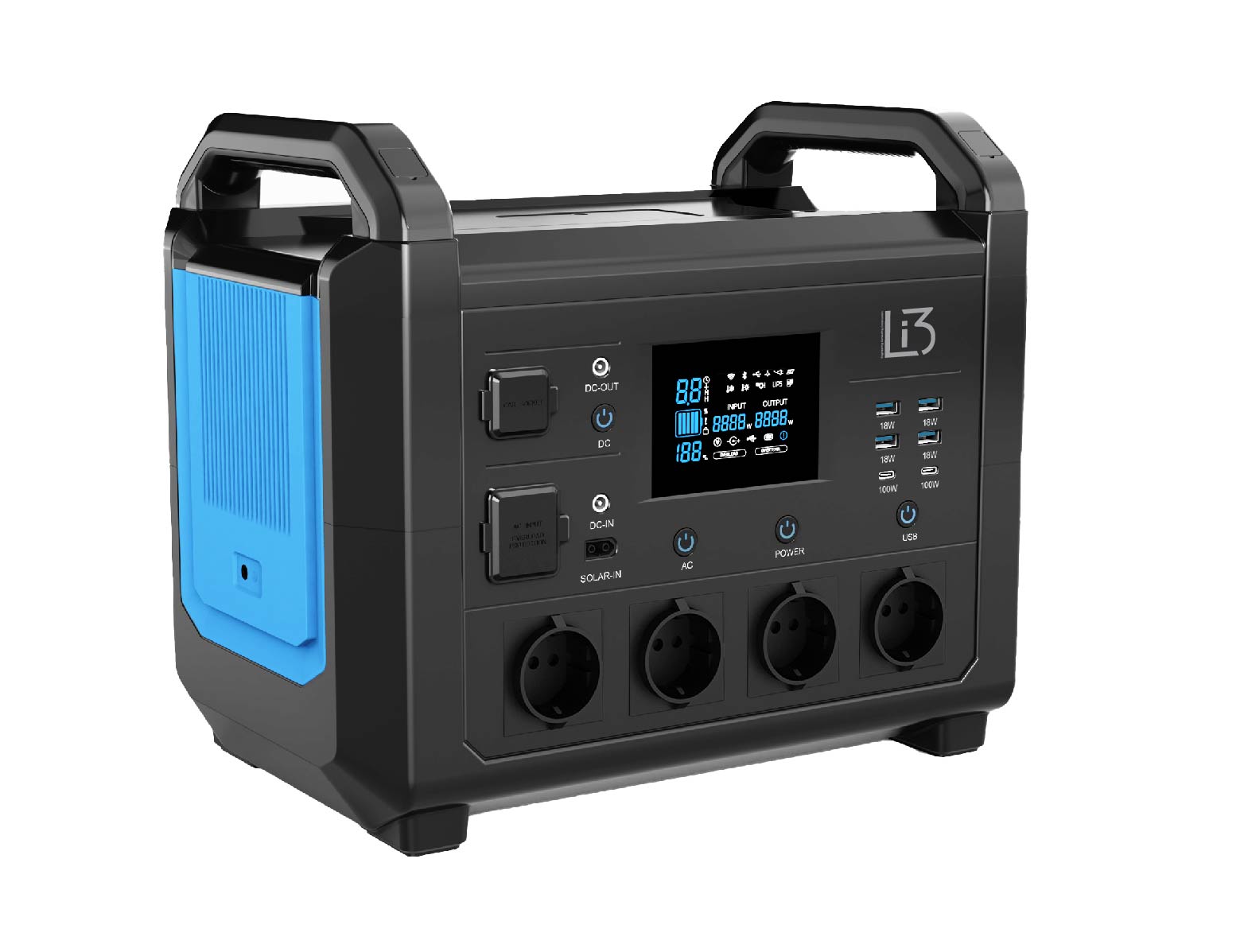 Li3 Maxi - Taşınabilir Şarj (Güç) İstasyonu 1600W/1536kWh